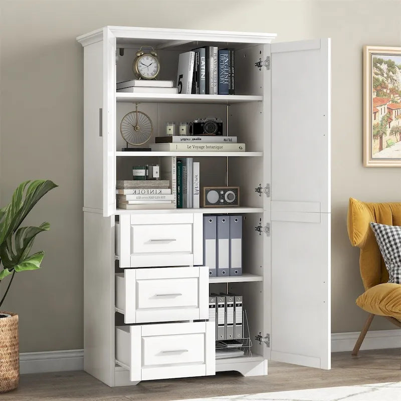 Meuble de rangement haut et large avec portes