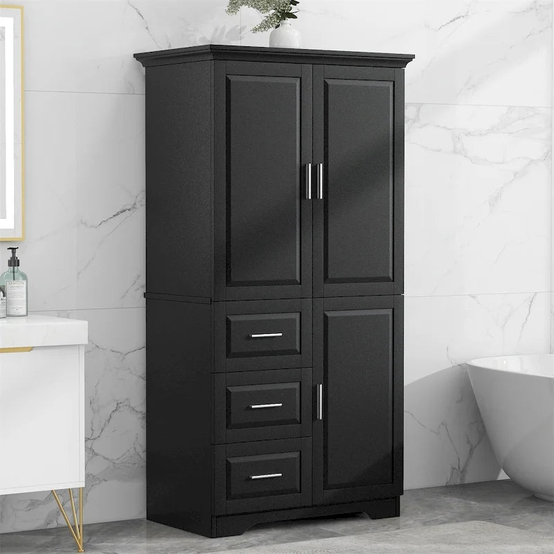 Meuble de rangement haut et large avec portes