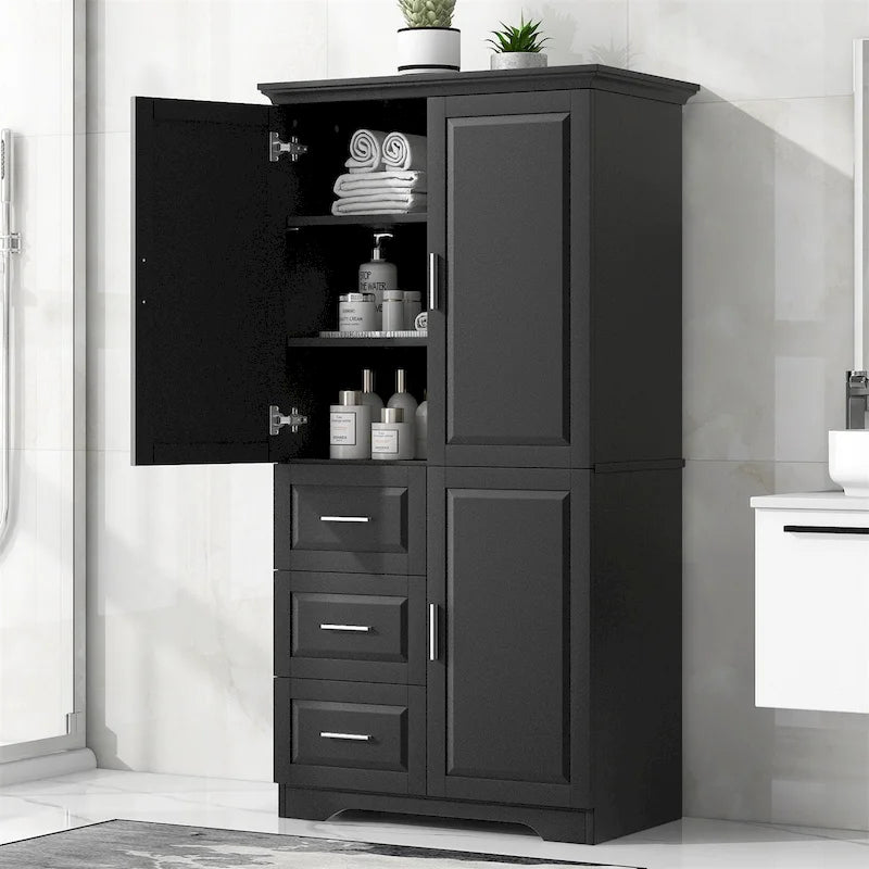 Meuble de rangement haut et large avec portes