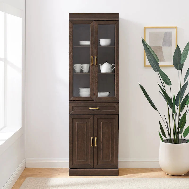 Armoire de cuisine avec porte vitrée