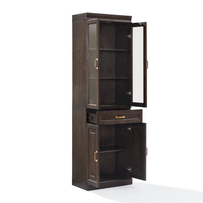 Armoire de cuisine avec porte vitrée