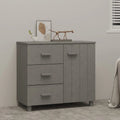 Buffet de cuisine en pin massif avec rangements - 89,9x39,9x80 cm
