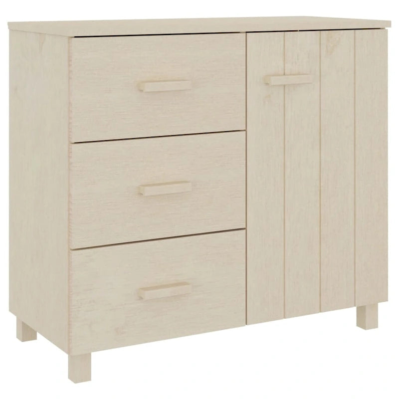 Buffet de cuisine en pin massif avec rangements - 89,9x39,9x80 cm