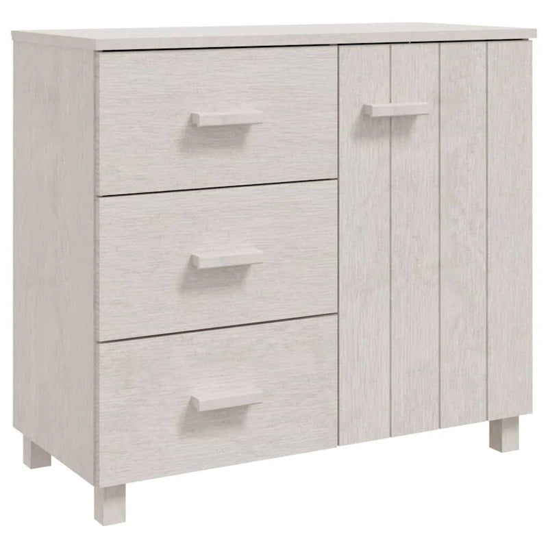 Buffet de cuisine en pin massif avec rangements - 89,9x39,9x80 cm