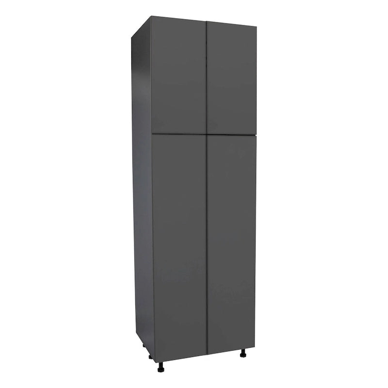 Meuble utilitaire 24 x 90 à quatre portes – Gris – 24 x 90 x 23 3/8