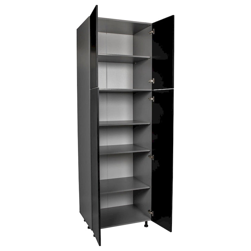 Meuble utilitaire 24 x 90 à quatre portes – Gris – 24 x 90 x 23 3/8