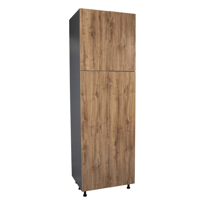 Meuble utilitaire 24 x 90 à quatre portes – Gris – 24 x 90 x 23 3/8