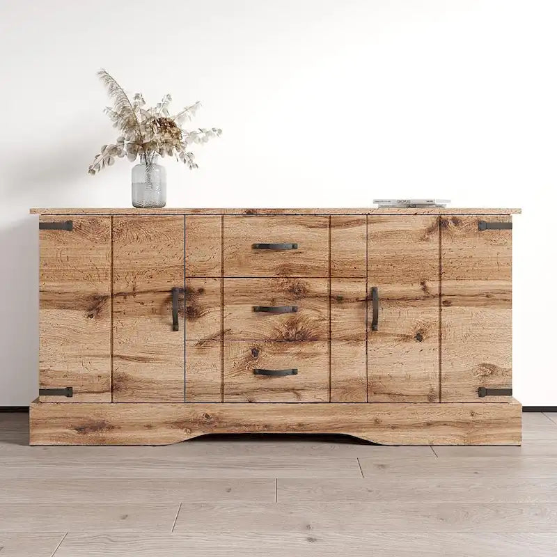 Bahut chêne mat, 160 cm, simple