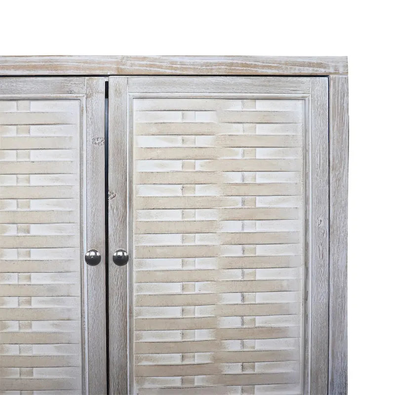 Armoire d'appoint 4 portes en bois buffet de rangement