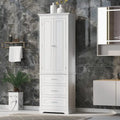 Meuble de rangement haut à trois tiroirs pour salle de bain/bureau, blanc
