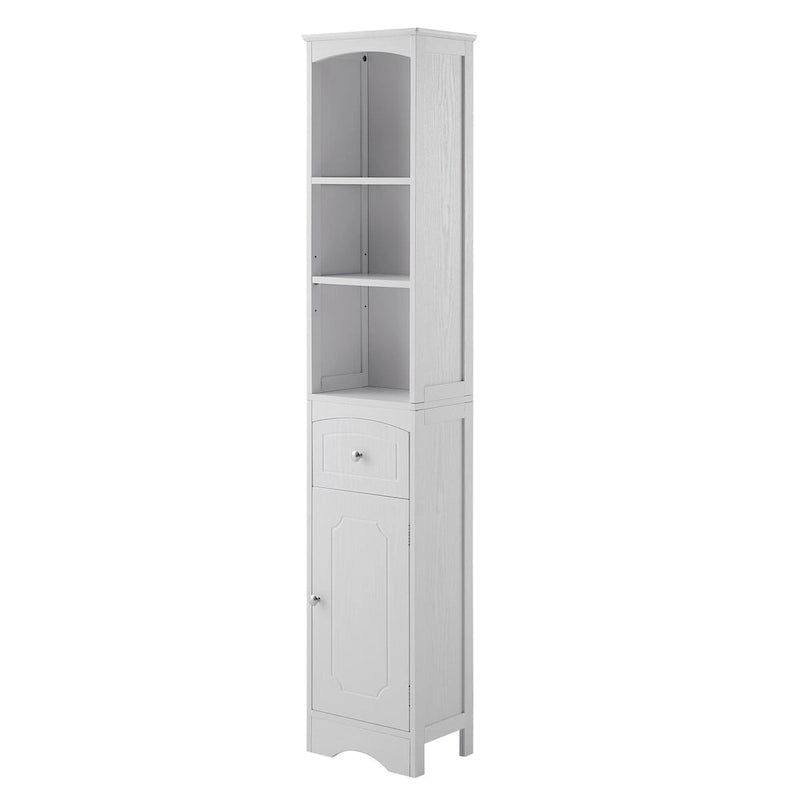 Meuble Colonne de Salle de Bain Autonome avec Tiroir - 34 x 23 x 170 cm (L x l x H)