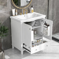 Meuble de salle de bain avec portes et tiroir