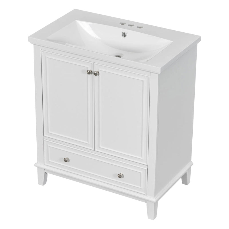 Meuble de salle de bain avec portes et tiroir
