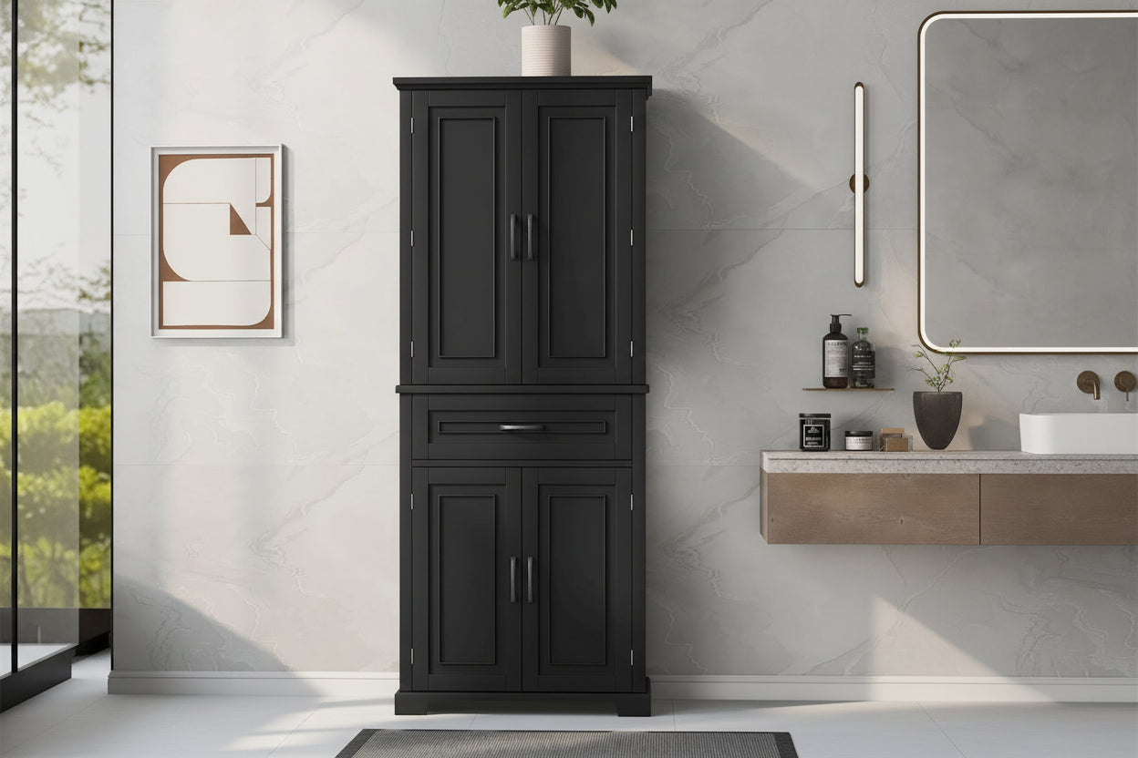 Bathroom Storage Cabinet with Doors and Drawer