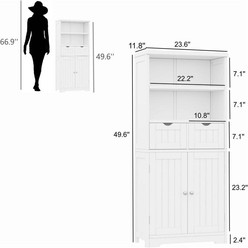 Meuble de salle de bain - 23,6P x 11,8L x 49,6H