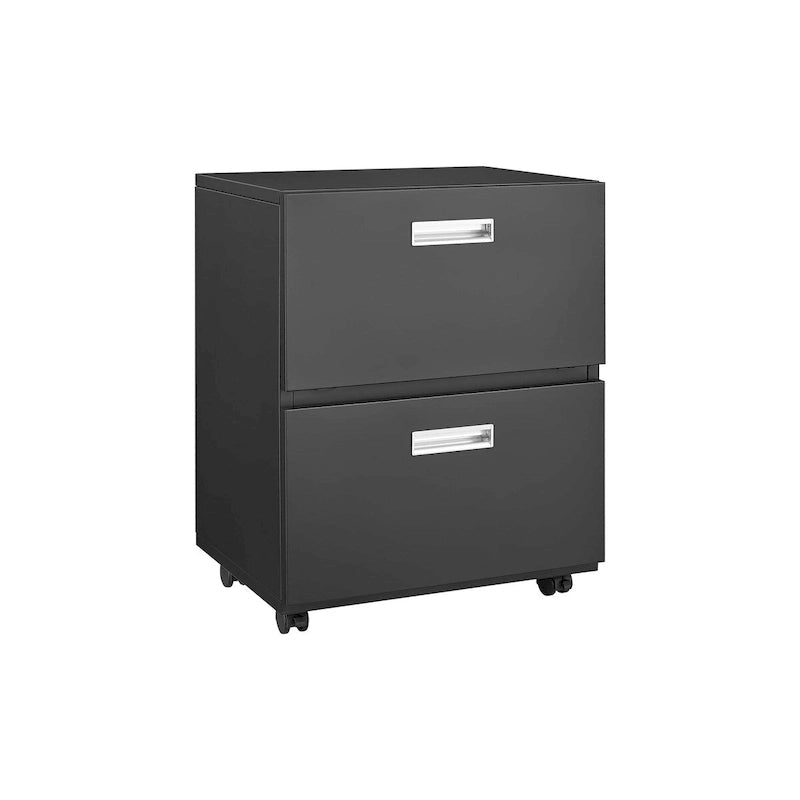 Meuble de bureau Armoire de photocopieur noire 2 portes Meuble photocopieur en acier Caisson mobile pour imprimante