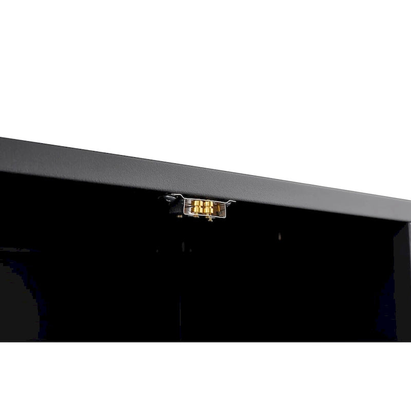 Meuble de bureau Armoire de photocopieur noire 2 portes Meuble photocopieur en acier Caisson mobile pour imprimante